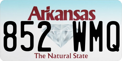 AR license plate 852WMQ