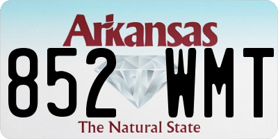 AR license plate 852WMT