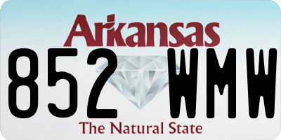 AR license plate 852WMW