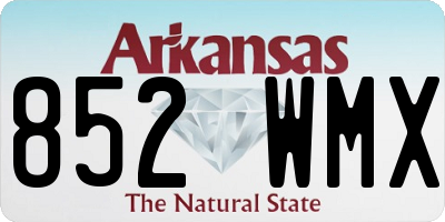 AR license plate 852WMX
