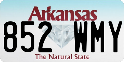 AR license plate 852WMY