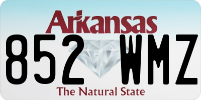 AR license plate 852WMZ