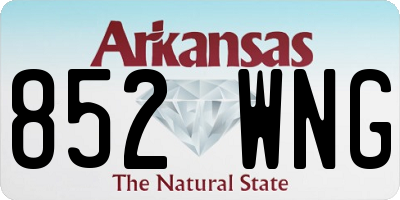 AR license plate 852WNG