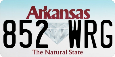 AR license plate 852WRG