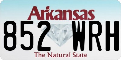 AR license plate 852WRH
