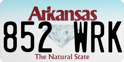 AR license plate 852WRK