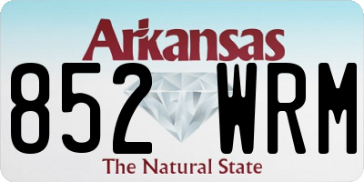AR license plate 852WRM