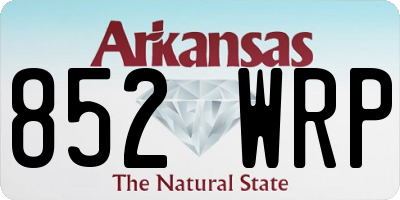 AR license plate 852WRP