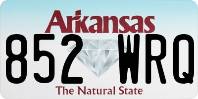AR license plate 852WRQ