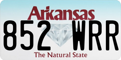 AR license plate 852WRR