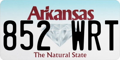 AR license plate 852WRT