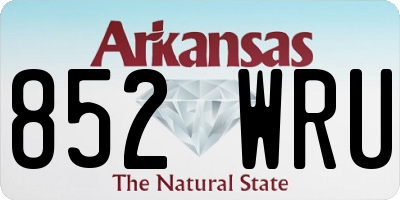 AR license plate 852WRU
