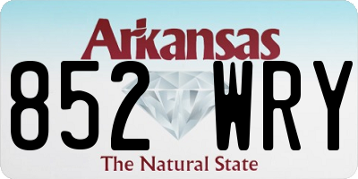AR license plate 852WRY