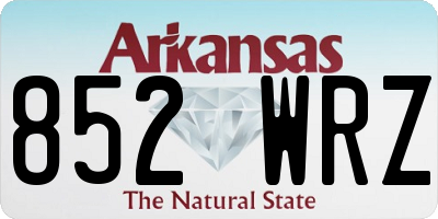AR license plate 852WRZ