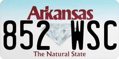AR license plate 852WSC