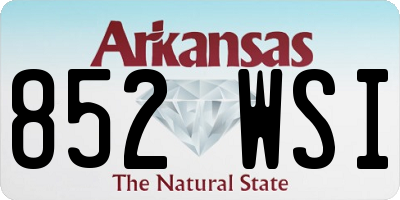 AR license plate 852WSI