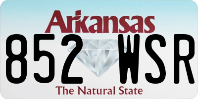 AR license plate 852WSR