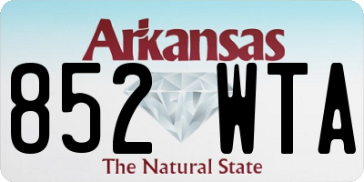 AR license plate 852WTA