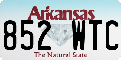 AR license plate 852WTC