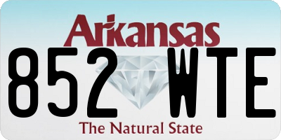 AR license plate 852WTE