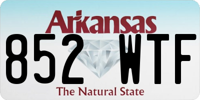 AR license plate 852WTF
