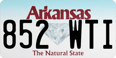 AR license plate 852WTI
