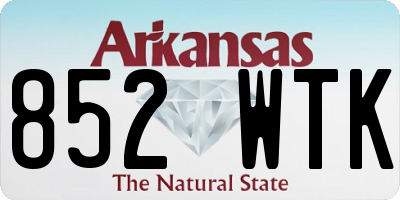 AR license plate 852WTK