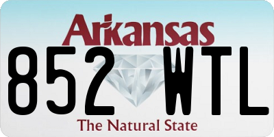 AR license plate 852WTL