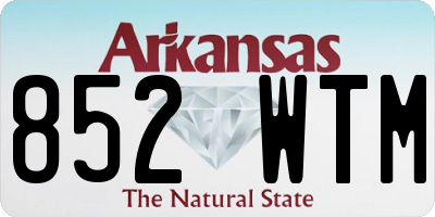 AR license plate 852WTM