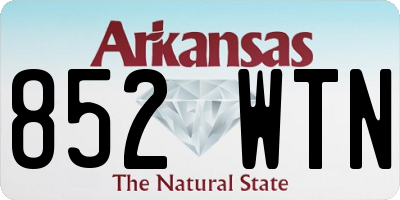 AR license plate 852WTN