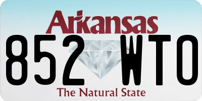 AR license plate 852WTO