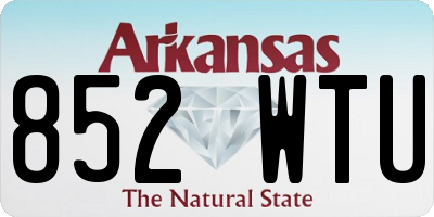 AR license plate 852WTU