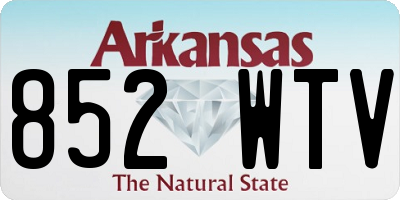 AR license plate 852WTV