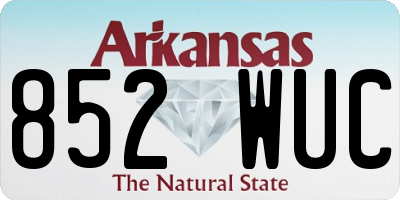 AR license plate 852WUC