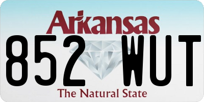 AR license plate 852WUT