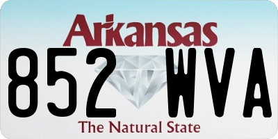 AR license plate 852WVA
