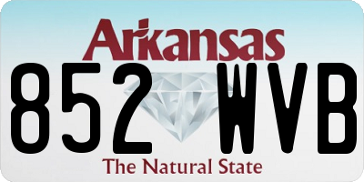 AR license plate 852WVB