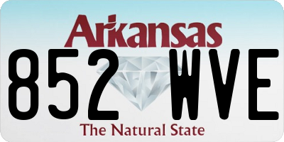 AR license plate 852WVE