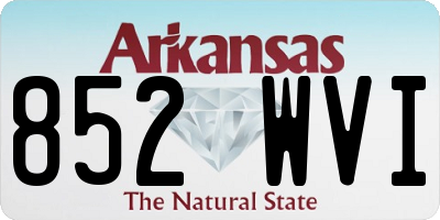 AR license plate 852WVI