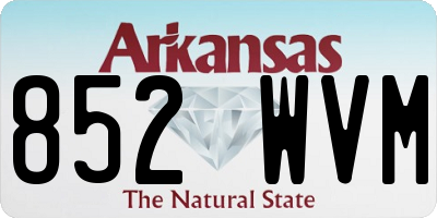 AR license plate 852WVM
