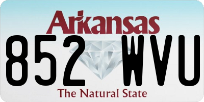 AR license plate 852WVU