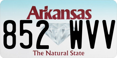 AR license plate 852WVV