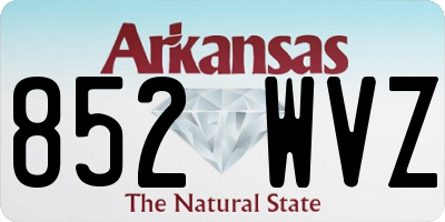 AR license plate 852WVZ