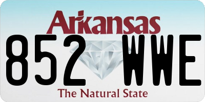 AR license plate 852WWE