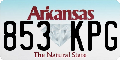 AR license plate 853KPG