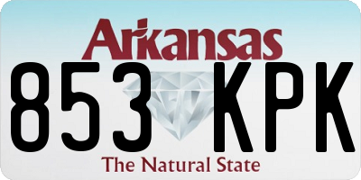 AR license plate 853KPK