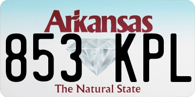 AR license plate 853KPL