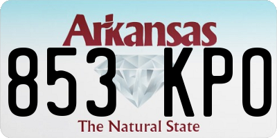 AR license plate 853KPO