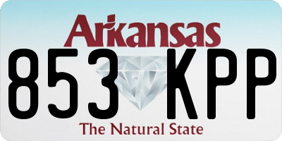 AR license plate 853KPP