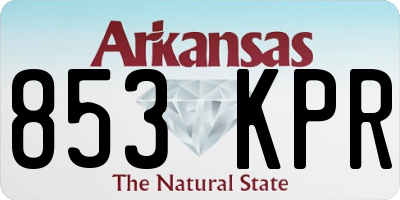 AR license plate 853KPR